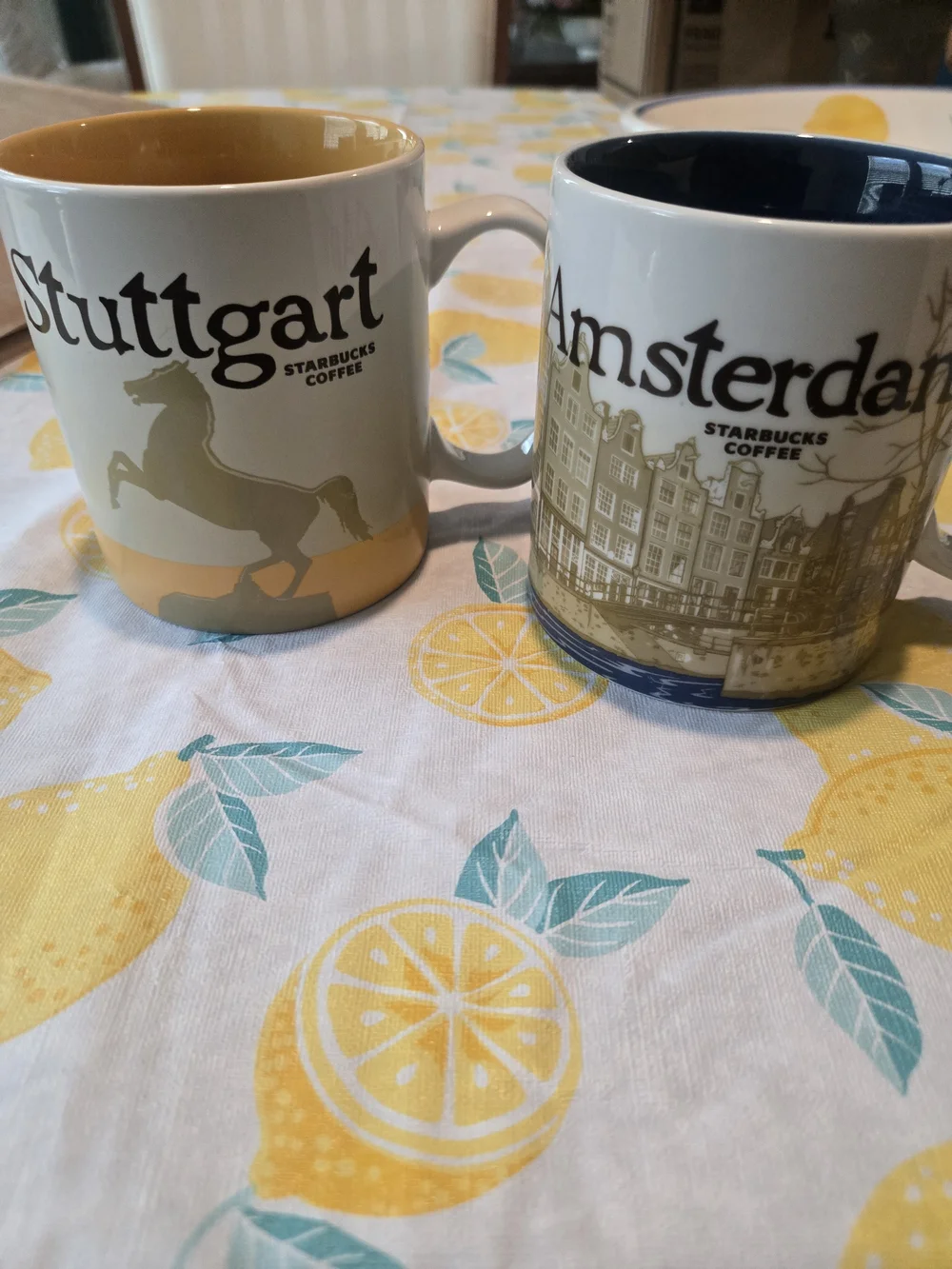 Starbucks City Mug - Stuttgart Yellow & Amsterdam Navy Set